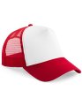 Snapback Cap Beechfield Junior Trucker Rood-wit